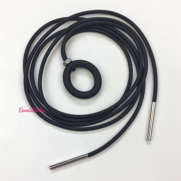 New XL Long Black Lariat Statement Necklace / Multipurpose Jewelry - Oversized - Picture 3 of 13